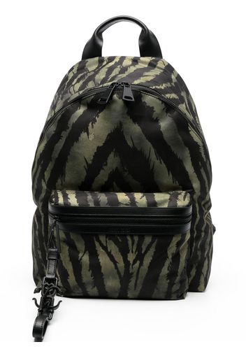 Roberto Cavalli tiger-print cotton backpack - D0186