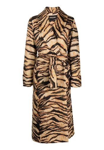 Roberto Cavalli Cappotto Freedom con cintura - Arancione