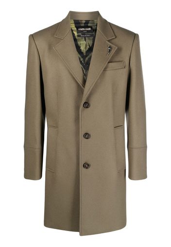 Roberto Cavalli Cappotto Tiger Tooth monopetto - Verde