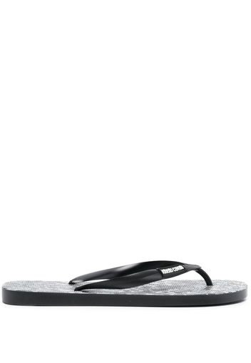 Roberto Cavalli leopard-print flip flops - Nero