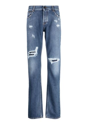 Roberto Cavalli Jeans taglio straight effetto vissuto - Blu