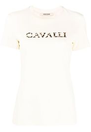 Roberto Cavalli T-shirt con ricamo - Bianco