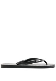 Roberto Cavalli animal-print logo flip flops - Nero