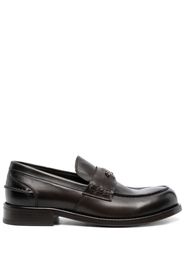 Roberto Cavalli logo-plaque leather loafers - Nero