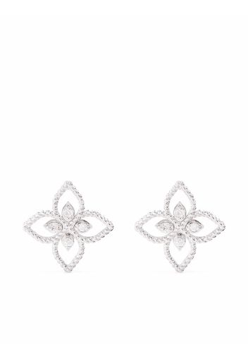 Roberto Coin 18kt white gold Princess Flower stud earrings - Bianco