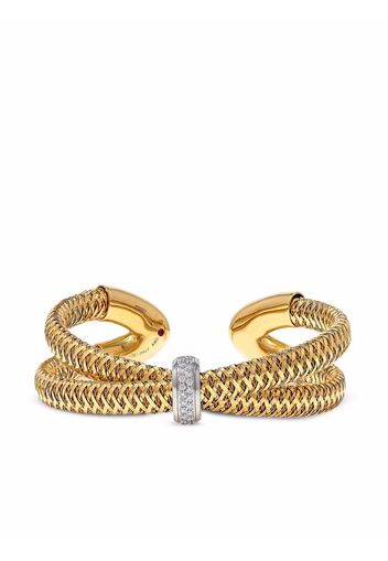 Roberto Coin Bracciale rigido Primavera in oro giallo 18kt con diamanti