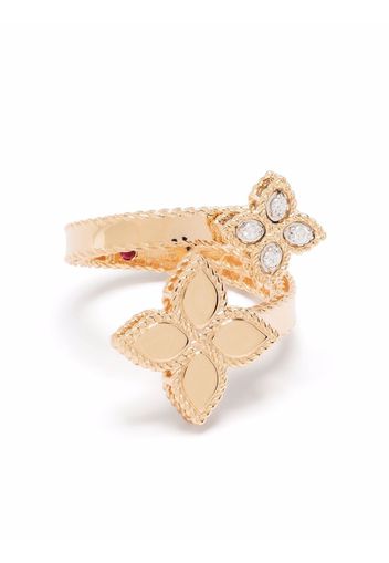 Roberto Coin Anello Princess Flower in oro 18kt con diamanti - Rosa