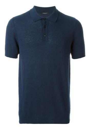 Roberto Collina shortsleeved knit polo shirt - Blu