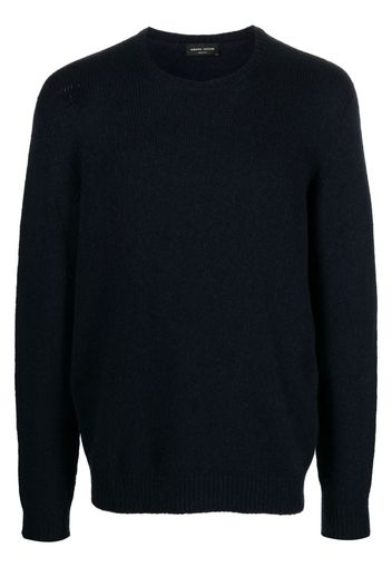 Roberto Collina purl-knit ribbed-trim jumper - Blu