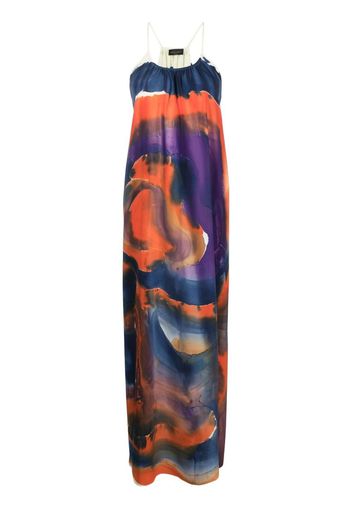 Roberto Collina graphic-print sleeveless dress - Arancione