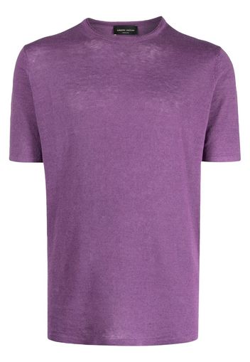 Roberto Collina basic short-sleeved T-shirt - Viola