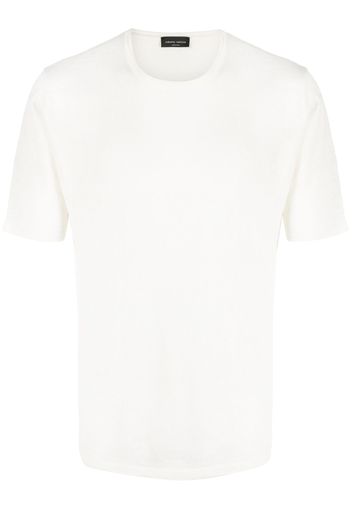 Roberto Collina linen short-sleeved T-shirt - Toni neutri