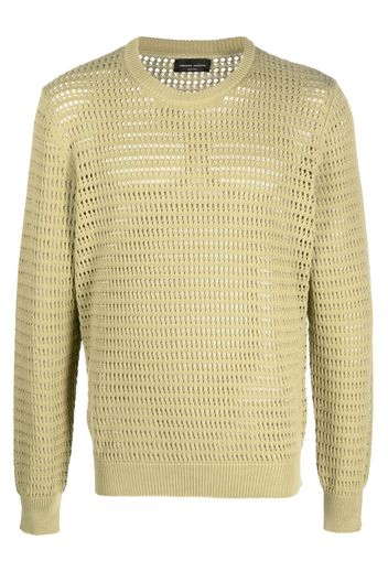 Roberto Collina open-knit cotton jumper - Verde