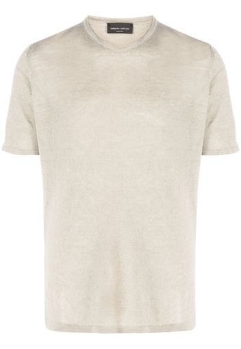 Roberto Collina linen crewneck T-shirt - Toni neutri