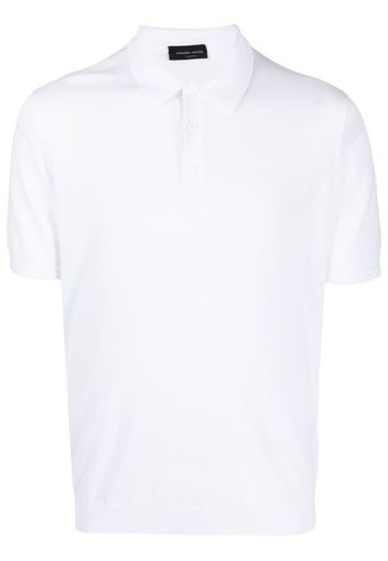 Roberto Collina short-sleeved cotton polo shirt - Bianco