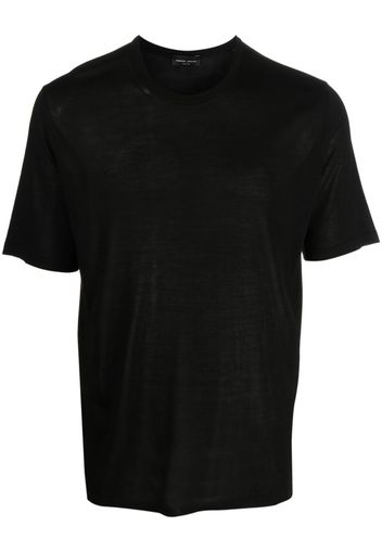 Roberto Collina short-sleeve silk T-shirt - Nero