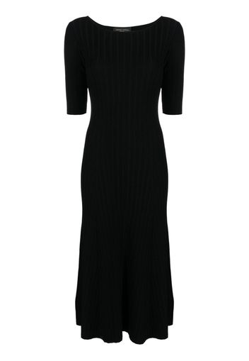 Roberto Collina ribbed-knit midi dress - Nero