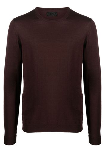 Roberto Collina round-neck merino jumper - Marrone