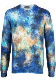 Roberto Collina tie-dye effect jumper - Blu