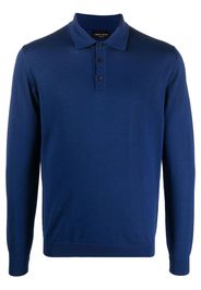 Roberto Collina long-sleeve polo shirt - Blu