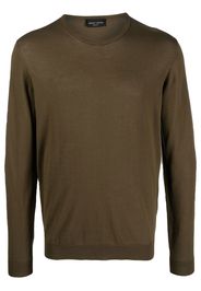 Roberto Collina crew-neck long-sleeve jumper - Verde