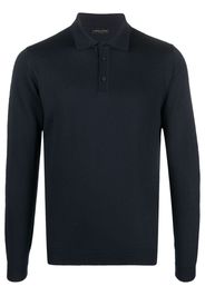 Roberto Collina longsleeved polo shirt - Blu