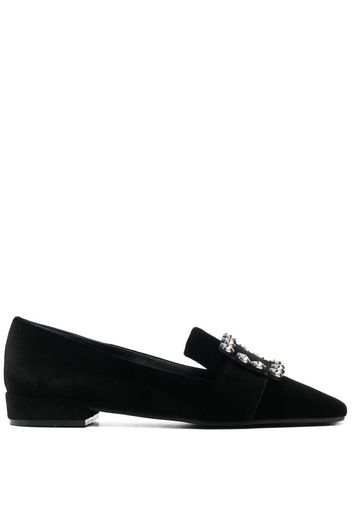 Roberto Festa Felis buckle-detail 10mm suede loafers - Nero