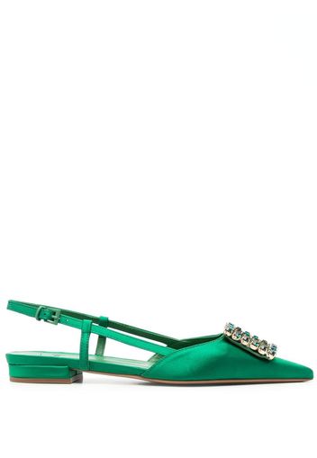 Roberto Festa crystal-embellished pointed pumps - Verde