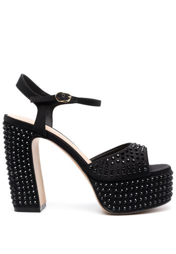 Roberto Festa 125mm spike-detail satin sandals - Nero