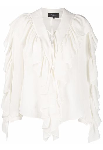 Rochas ruffle-trimmed blouse - Bianco