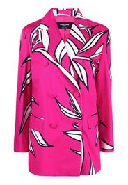 Rochas floral-print double-breasted blazer - Rosa