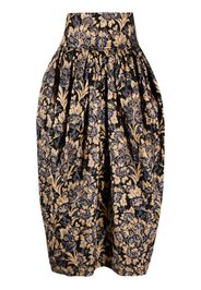 Rochas floral-jacquard maxi skirt - Nero