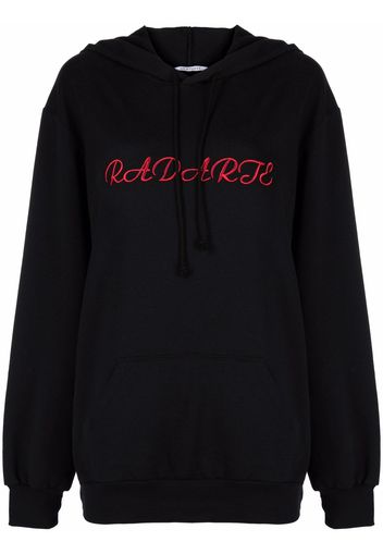 Rodarte logo-embroidered hoodie - Nero