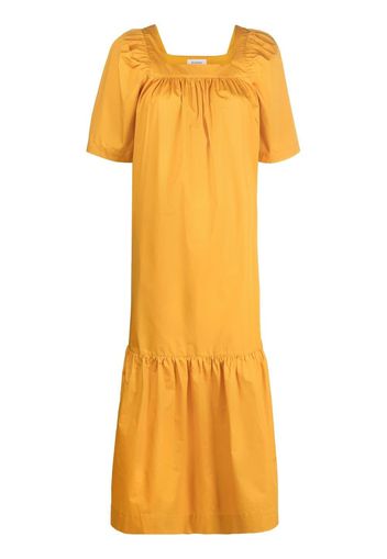 Rodebjer ruched short-sleeved maxi dress - Arancione