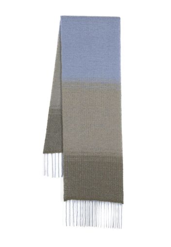Rodebjer brushed-finish fringed scarf - Blu