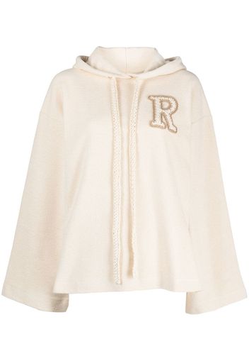 Rodebjer logo-letter knitted hoodie - Toni neutri