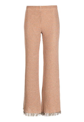 Rodebjer crochet knit wide-leg trousers - Arancione