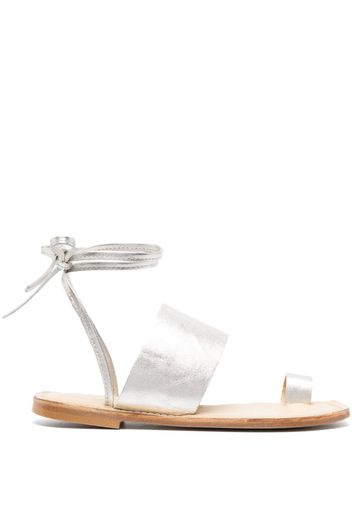 Rodebjer metallic toe-strap sandals - Argento