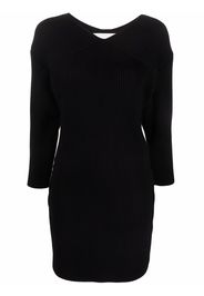 Rodebjer ribbed-knit V-neck dress - Nero