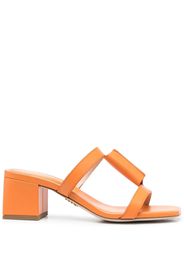 Rodo open-toe leather mules - Arancione