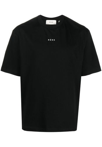 Róhe T-shirt con stampa - Nero