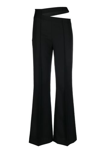 Róhe cut-out flared wool trousers - Nero