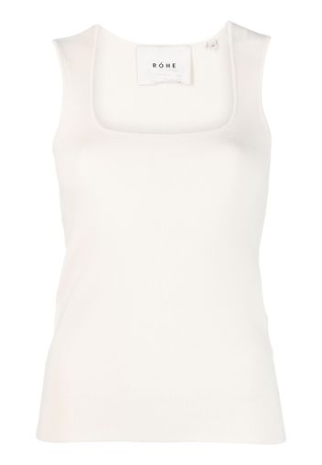 Róhe scoop-neck knitted tank top - Toni neutri