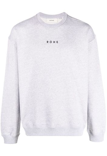 Róhe logo-print long-sleeve sweatshirt - Grigio