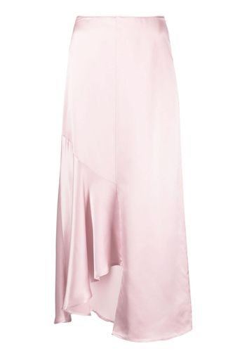 Róhe satin-finish draped midi skirt - Rosa