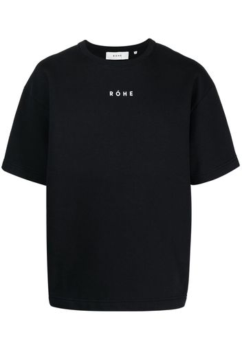 Róhe T-shirt con stampa - Nero