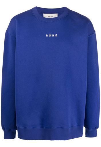 Róhe logo-print long-sleeved sweatshirt - Blu