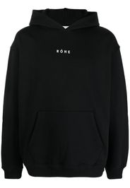 Róhe logo-print long-sleeved hoodie - Nero