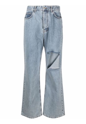 Rokh Jeans con effetto vissuto - Blu