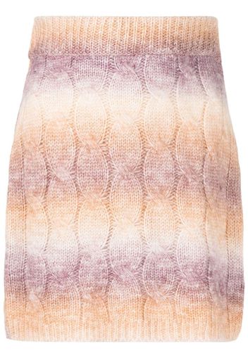 Rokh striped cable-knit mini skirt - Viola